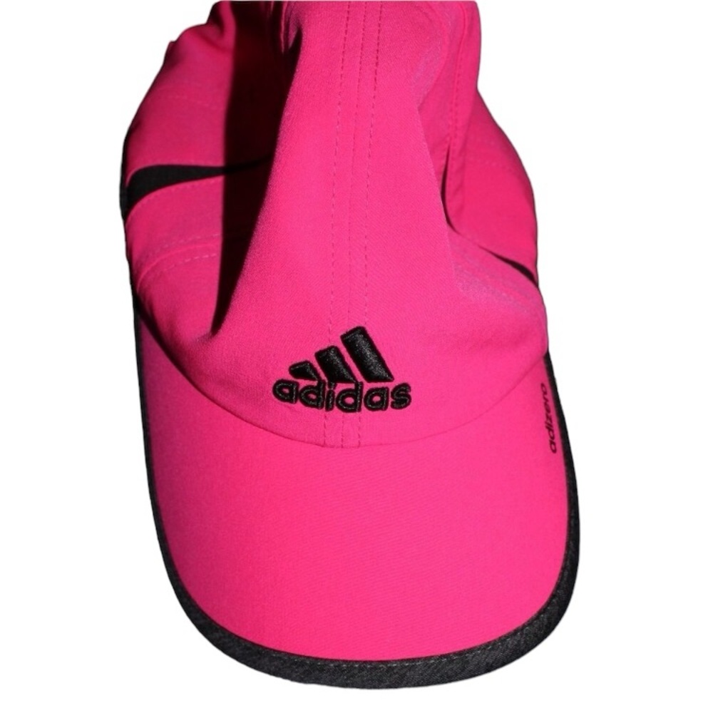 Pink Adidas hat black logo
